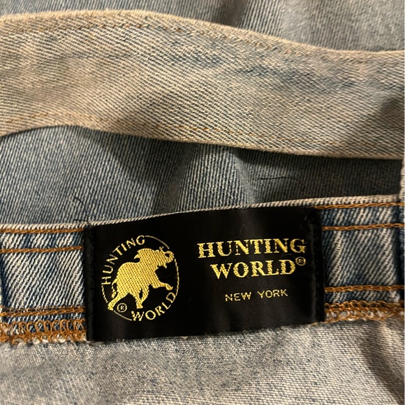 HUNTING WORLD Designer Logo Elephant Denim Shopper Tote Bag - Picture 6 of 11